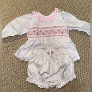 Cecil & Lou Long Sleeve Heart Diaper Set - 9M